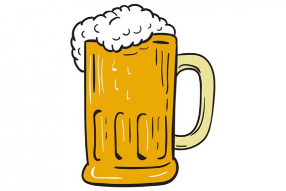 Beer Mug Drawing example image 1