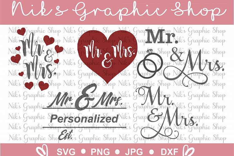 Mr and Mrs Svg, Mr svg, Mrs Svg, mr and mrs BUNDLE, Wedding