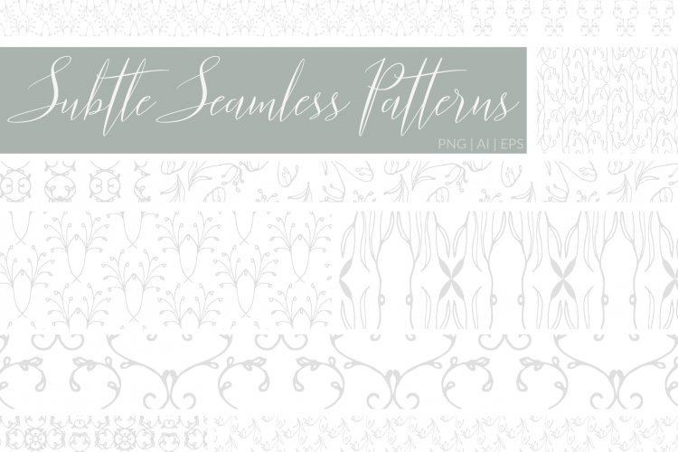 Subtle Seamless Patterns in PNG & Vector