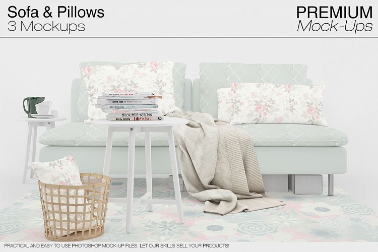 Sofa & Pillow Mockup