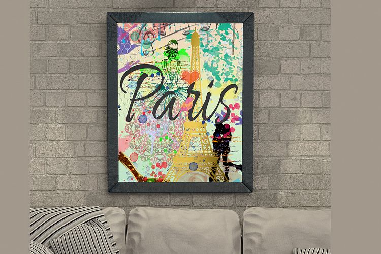 Paris Digital mixed media 