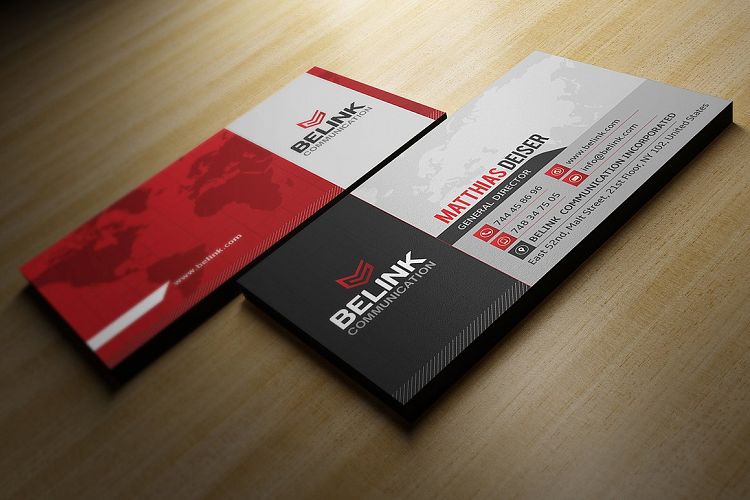 Red Corporate Business Card