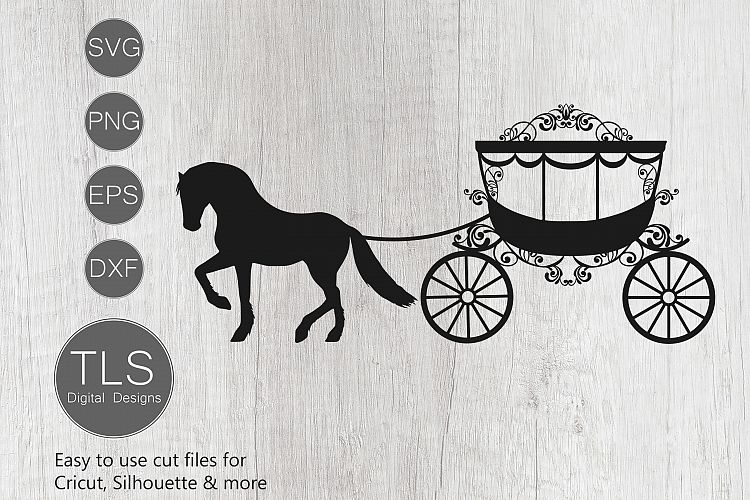 Horse and carriage SVG, Princess Carriage SVG