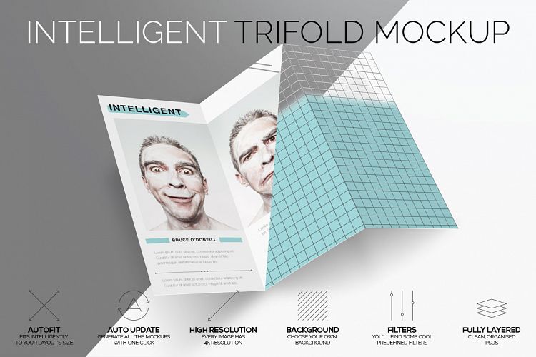 Intelligent TriFold Mockup