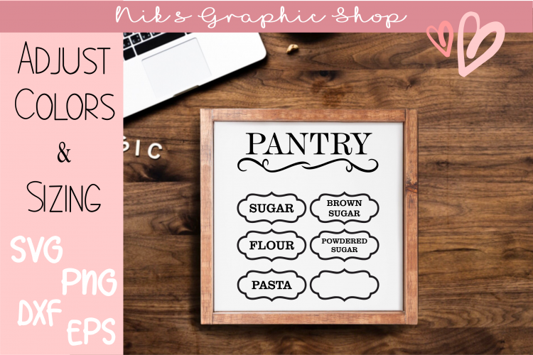 PANTRY svg, kitchen svg, pantry labels, Pantry Svg