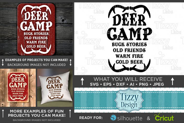 Deer Camp Sign - Deer HUNTING SVG Files - 851