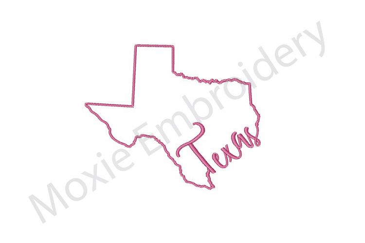 State Embroidery Design, Texas Design