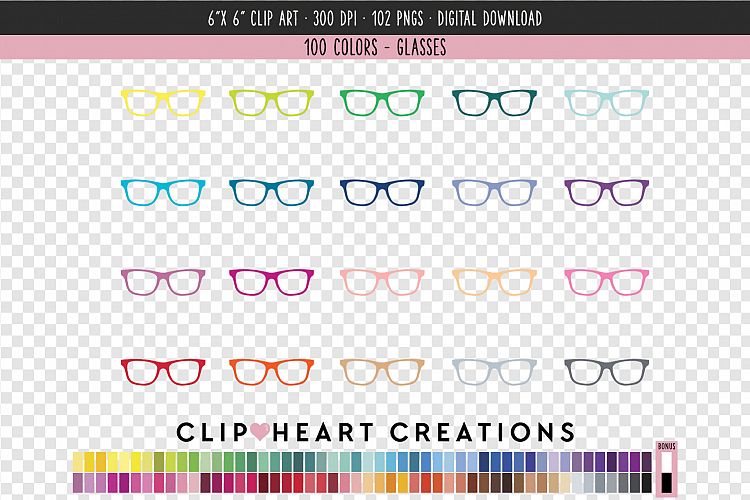 Glasses Clip Art - 100 Clip Art Graphics