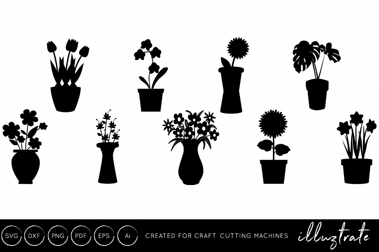 Vase SVG Cut File - Vases SVG Cut Files