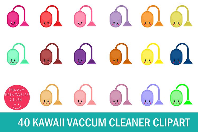 40 Kawaii Vacuum Cleaner Clipart- Vacuum Cleaner Clipart PNG
