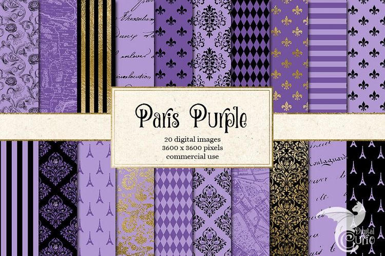 Paris Purple Digital Paper