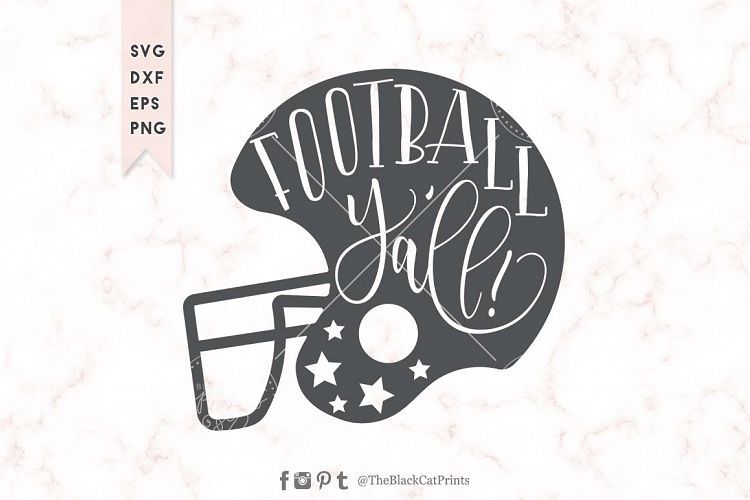 Football Yall helmet SVG DXF EPS PNG