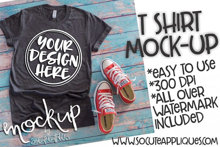 Gray t shirt mock up 6489