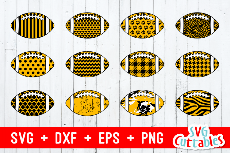 Patterned Footballs | Cut File