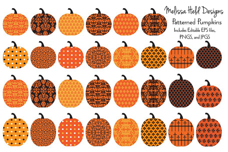 Halloween Patterned Pumpkins