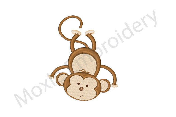 Monkey Embroidery Design