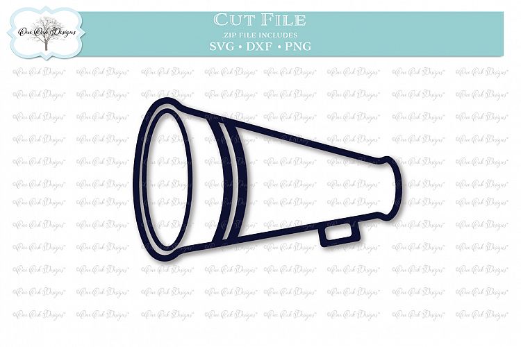 Cheer Megaphone Outline - SVG DXF PNG