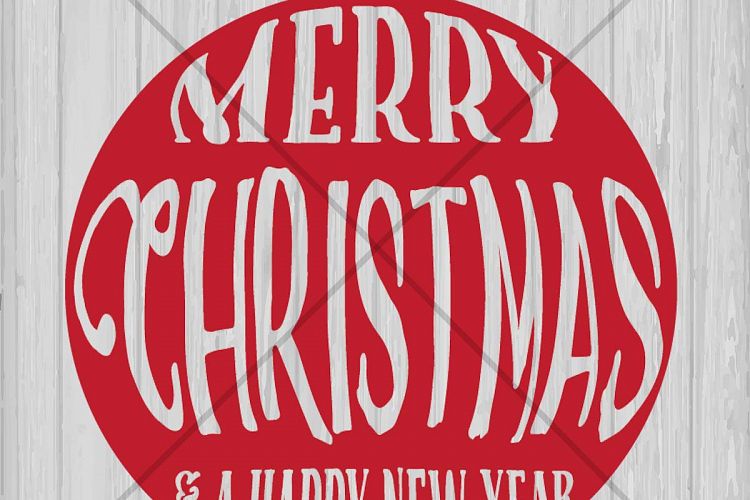 Merry Christmas Bulb Ornament SVG Cut File