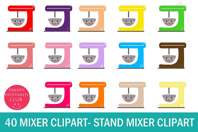 40 Mixer Clipart-Stand Mixer Clipart-Kawaii Mixer Clipart