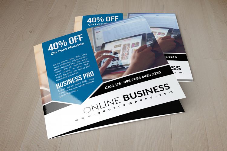 Online Business Square Trifold Brochure
