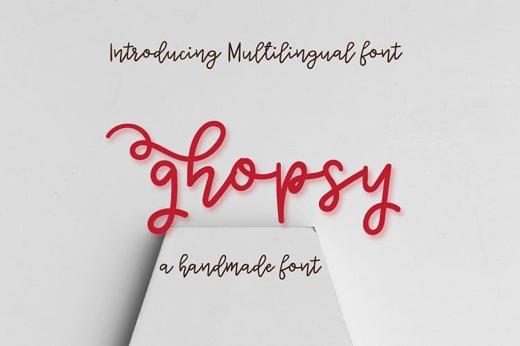 Ghopsy script font - Multilingual