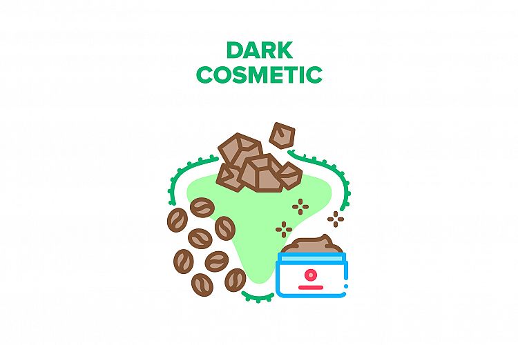 Dark Cosmetic Vector Concept Color Illustration example image 1