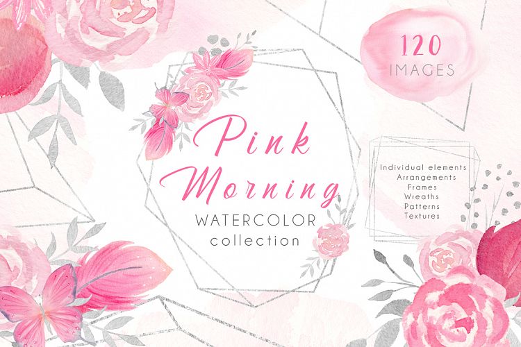 Watercolor Set Pink Morning