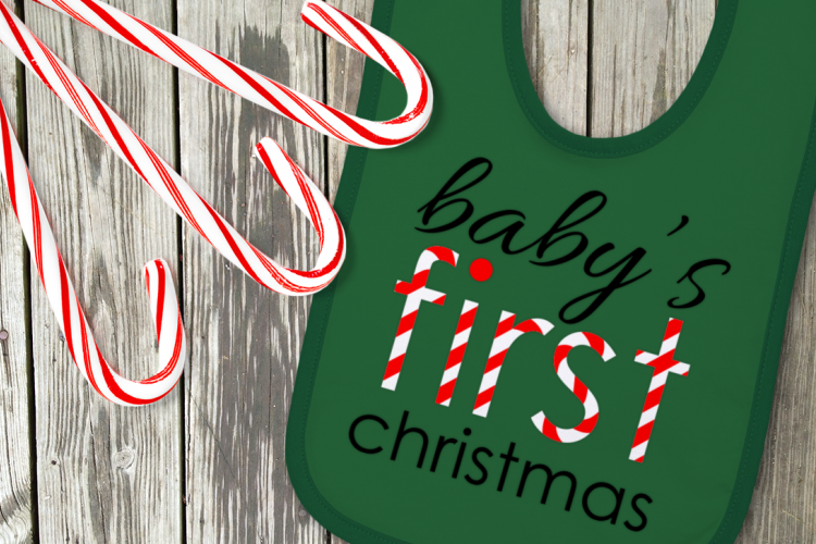 Babys First Christmas SVG File Cutting Template