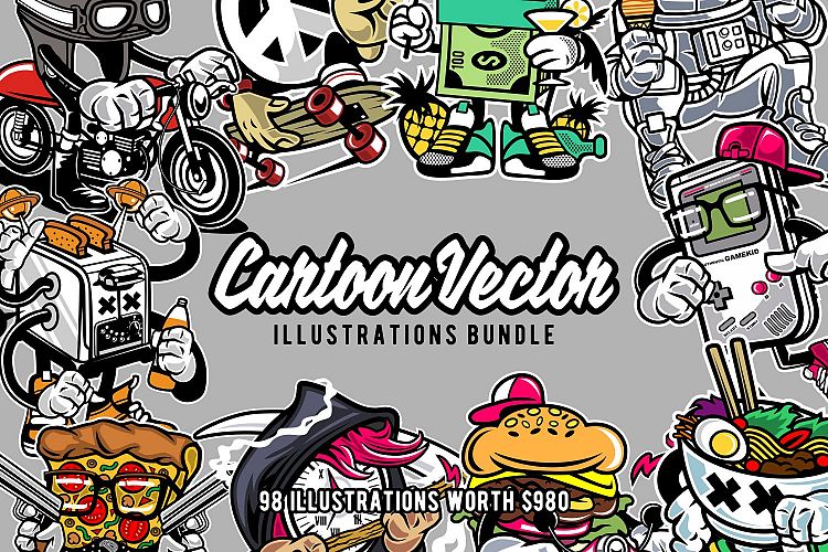 Cartoon Vector Illustrations Bundle