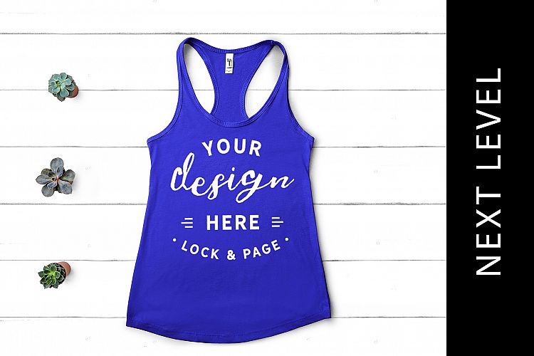 True Royal Next Level Mockup 1533 Tank Top Gym Muscle Vest