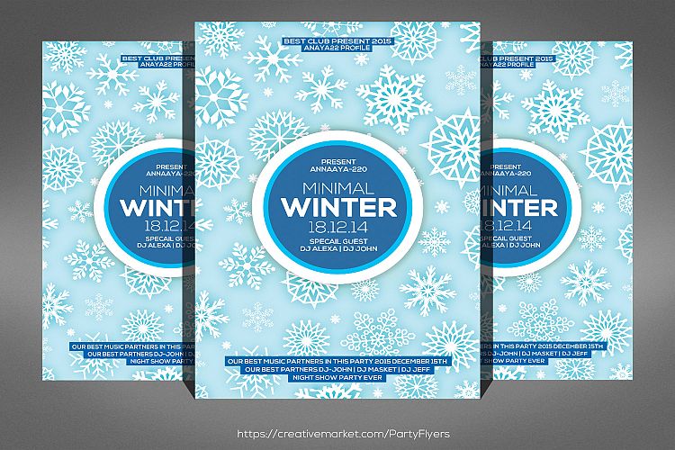 Minimal Winter Party Flyer