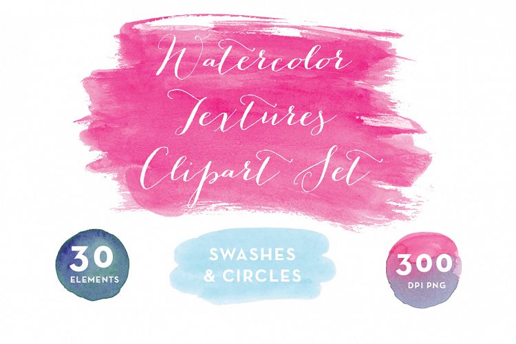 Watercolor Swashes Clipart Set