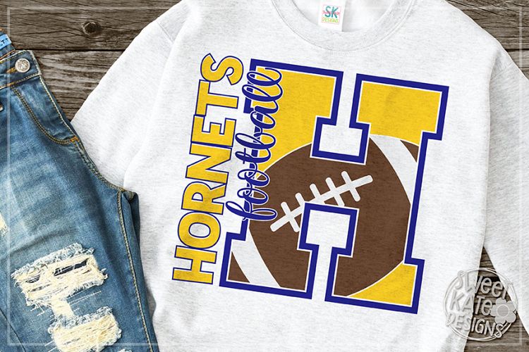H Hornets Football SVG DXF EPS PNG JPG