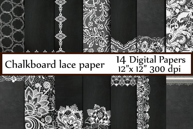 Chalkboard digital paper
