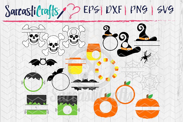 Halloween Monogram MEGA Bundle - Set of 21 - Digital Downloa