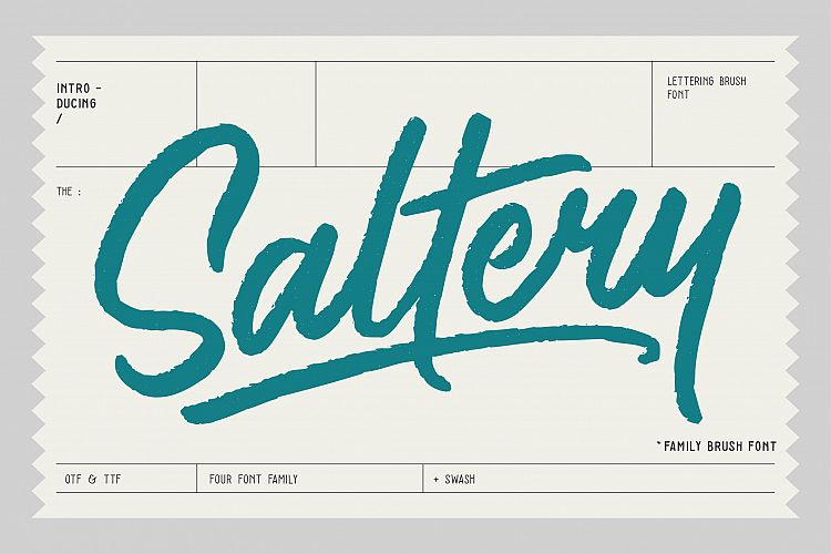 Saltery Brush Font