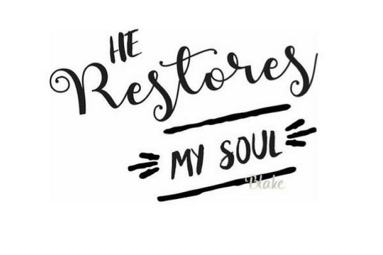 He Restores My Soul svg cut file Christian Faith Jesus svg