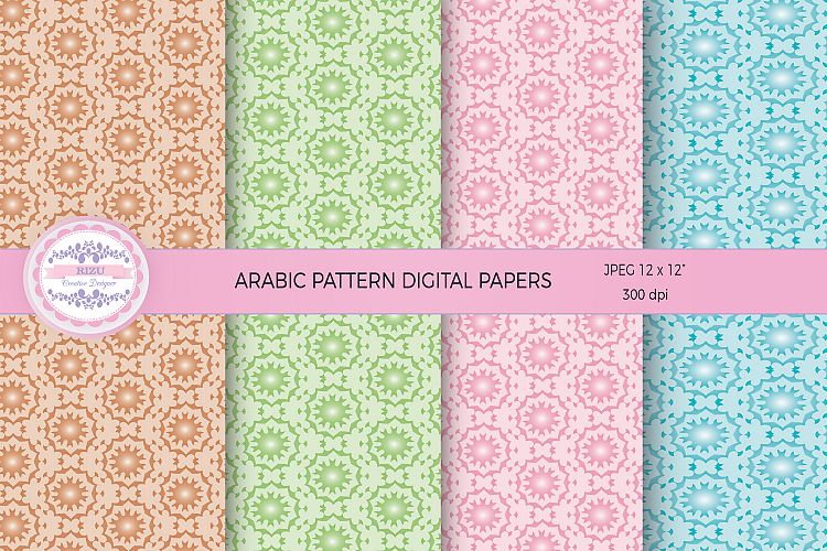 ARABIC PATTERN DIGITAL PAPERS