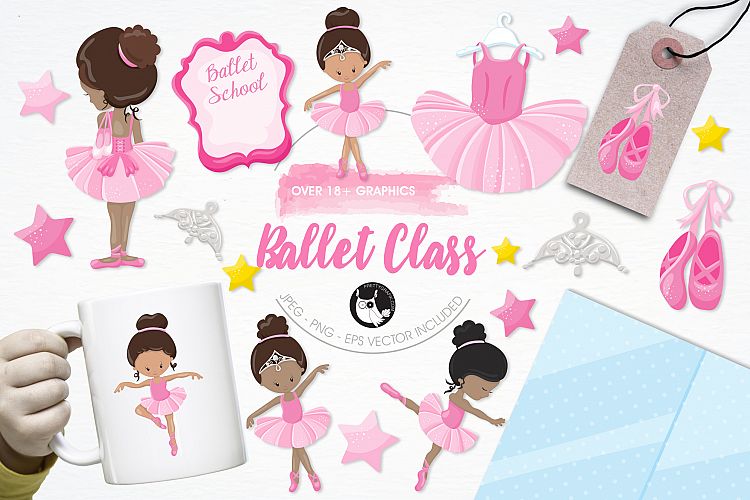 Ballet Class  graphics and illustrations