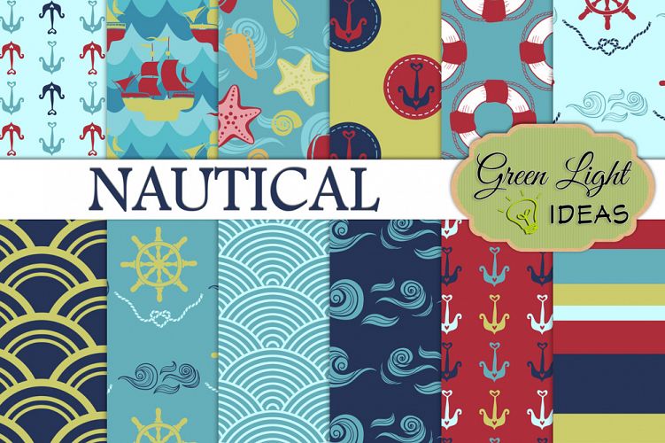 Nautical Digital Papers, Beach Backgrounds