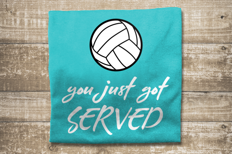 Volleyball You Just Got Served SVG File Cutting Template