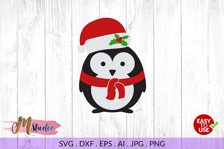 Christmas Penguin svg, for Silhouette Cameo or Cricut.