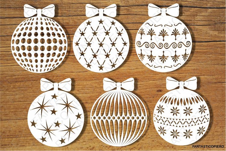 Baubles, Decorative Christmas Balls SVG files.