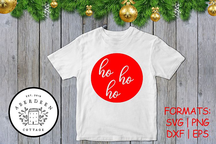 Ho Ho Ho Circle SVG Design
