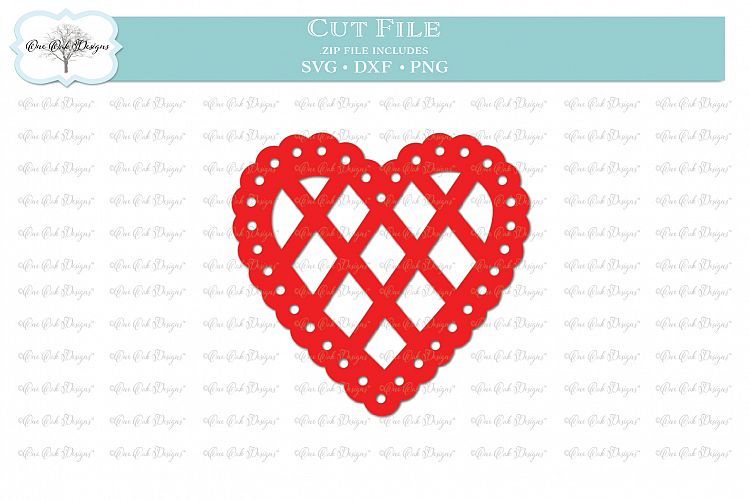 Lattice Heart SVG DXF PNG