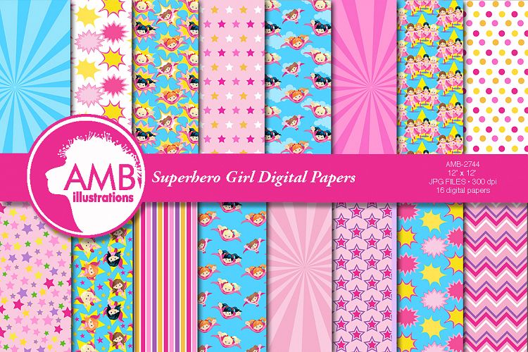 SUPERHERO GIRL PAPERS AMB-2744