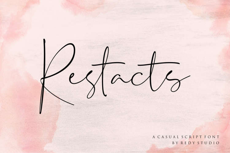 Restacts Script Font / Include 101 Ligatures