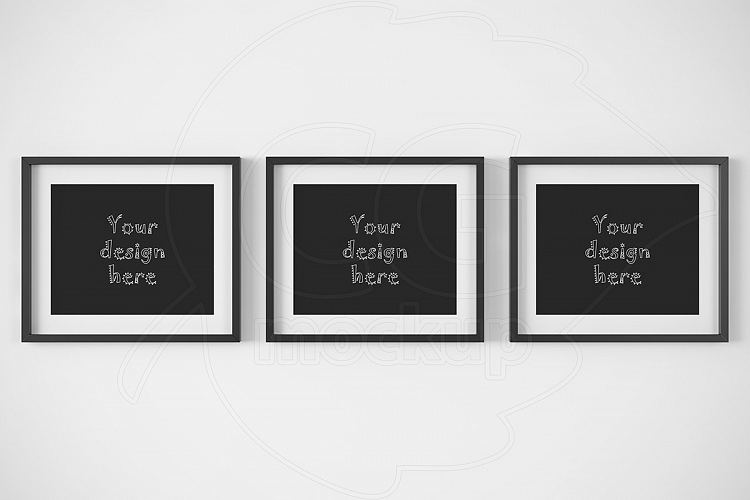 Three horizontal frames 8x10" mockup