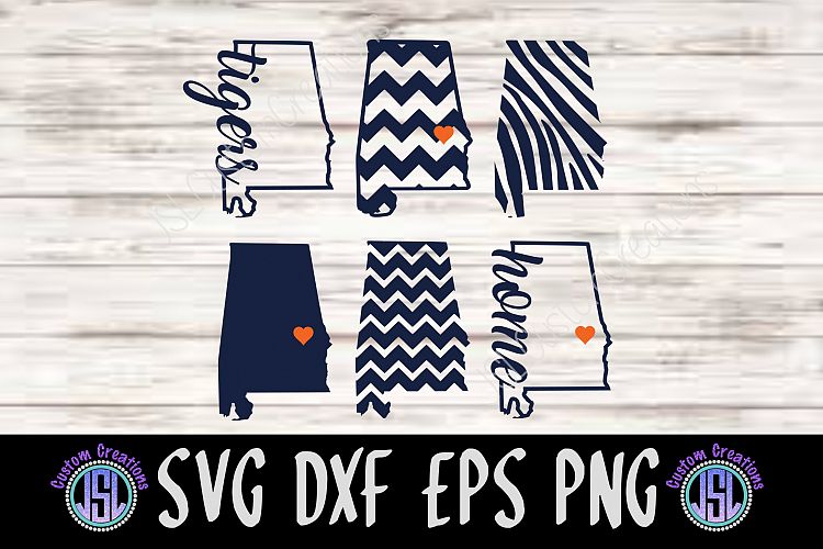 Auburn | Alabama |States Set of 6 Bundle | SVG DXF EPS PNG