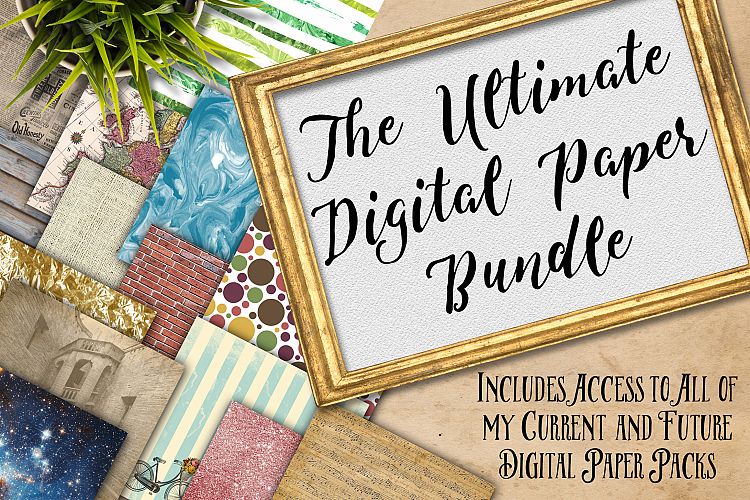 Digital Textures Scrapbook Paper Bundle - Includes All of my Current Digital Paper Designs AND Future Designs